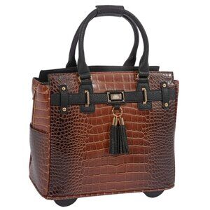 MANHATTAN Rolling Laptop Tote, Briefcase for Women, Travel or Overnight Bag